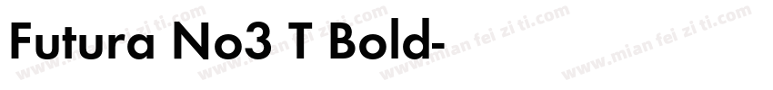 Futura No3 T Bold字体转换